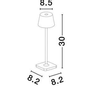 Veioza/Lampa de masa LED portabila exterior IP54 DECK maro 238415 universul-luminii.ro
