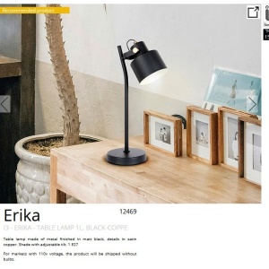 Veioza/Lampa de masa metal design decorativ Erika 74305 universul-luminii.ro
