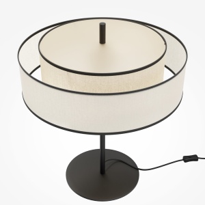 Veioza, Lampa de masa Moderna Bergamo alb, negru - Img 3