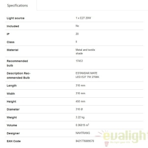Veioza / Lampa de masa moderna BERNI 29332 173085 universul-luminii.ro