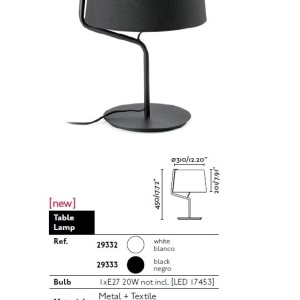 Veioza / Lampa de masa moderna BERNI 29332 44135 universul-luminii.ro