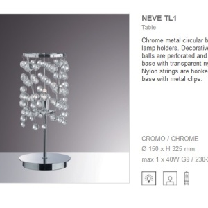 Veioza, lampa de masa moderna NEVE TL1 033945 578365 universul-luminii.ro