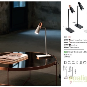Veioza LED design modern minimalist LAO 29047 negru 43135 universul-luminii.ro
