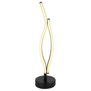 Veioza LED, lampa de masa design modern Geronimo negru, maro 135295 universul-luminii.ro