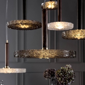 Veioza LED LUX, Lemn masiv, Sticla Turnata, MACRABÈ 82175 universul-luminii.ro