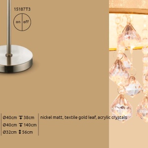 Veioza moderna design elegant Amy aurie 15187T3 GL 69205 universul-luminii.ro