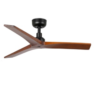 Ventilator aplicat tavan cu telecomanda KLIM S 92,5cm, negru/ nuc