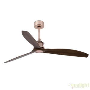 Ventilator cu telecomanda JUST cupru/ nuc 33399