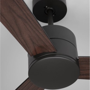 Ventilator de tavan cu telecomanda design modern AXEL negru/nuc 205075 universul-luminii.ro
