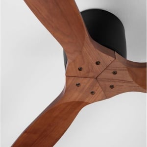 Ventilator de tavan cu telecomanda NINEMIA negru/dark wood 160495 universul-luminii.ro