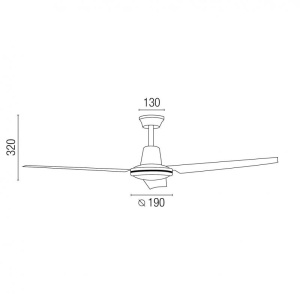 Ventilator modern cu regulator de perete diam.120cm Eco Indus 33005 46815 universul-luminii.ro