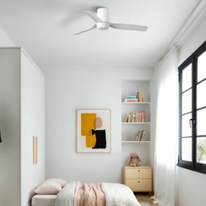 Ventilator tavan cu telecomanda PUNT TUB S alb