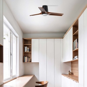 Ventilator tavan smart sistem TUYA si telecomanda HEYWOOD TUB S negru/nuc