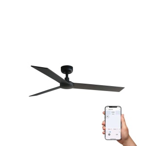 Ventilator tavan smart sistem TUYA si telecomanda RUDDER 3 L negru/nuc - Img 12