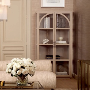 Vitrina design LUX, Furnir Stejar albit, San Bernardino - Img 3