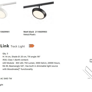 Accesoriu, Spot LED directionabil Diskie alb, pentru sina Nordlux Link - Img 5