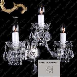 Aplica 3 brate cristal Bohemia N21 007/03/1 - Img 1