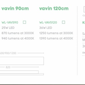 Aplica ambientala design liniar LED 2CCT Vavin 60 - Img 3