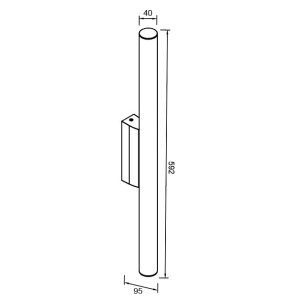 Aplica baie LED IP44 4000K 12W Antiga auriu - Img 2