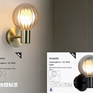 Aplica baie Protectie IP44 metal alama, sticla champagne Luminsphere 627346 universul-luminii.ro