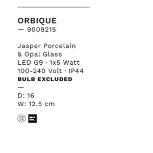 Aplica baie protectie IP44, Portelan jasper, ORBIQUE 16cm 245036 universul-luminii.ro