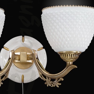 Aplica clasica cu 2 brate din alama design italian 8656 107766 universul-luminii.ro