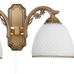 Aplica clasica design italian din alama si sticla 8601 RA-A. 8601/2 101676 universul-luminii.ro