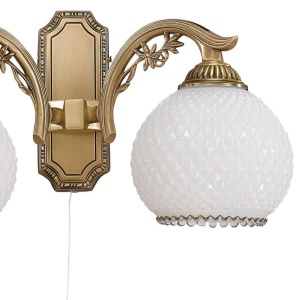 Aplica clasica din alama cu 2 brate design italian 8600 107986 universul-luminii.ro