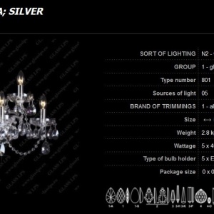 Aplica cu 5 brate Cristal Bohemia 90656 universul-luminii.ro