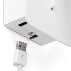 Aplica cu reader LED directionabil stil minimalist SUAU USB C alb - Img 2