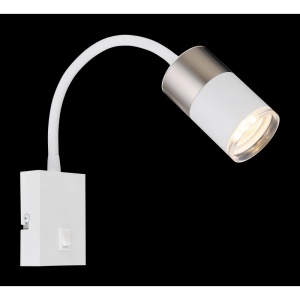 Aplica cu Spot directionabil BRISBON nickel/alb 158006 universul-luminii.ro