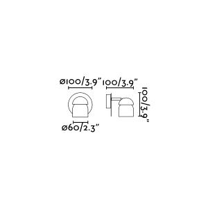 Aplica cu spot directionabil design minimalist COCO neagra 83186 universul-luminii.ro