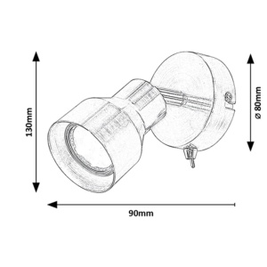 Aplica cu spot directionabil design modern Blake crom satin - Img 2