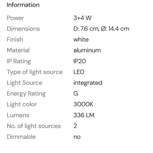 Aplica cu spot LED directionabil Lux alba - Img 7