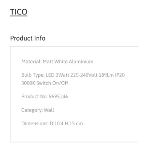 Aplica cu Spot LED directionabil stil minimalist TICO alba, NVL-9695146 246396 universul-luminii.ro