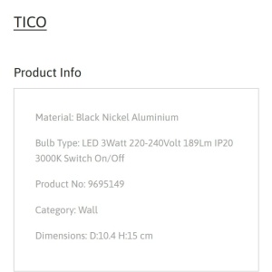 Aplica cu Spot LED directionabil stil minimalist TICO nickel, NVL-9695149 246416 universul-luminii.ro
