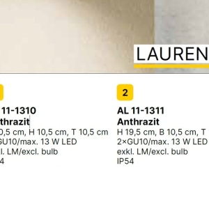 Aplica de exterior ambientala IP54 LAURENZ 2L 235926 universul-luminii.ro
