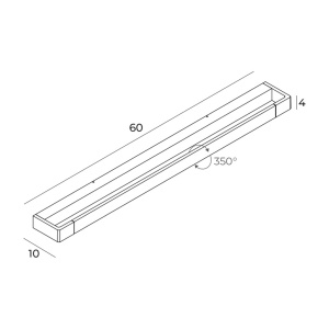 Aplica de perete baie cu protectie IP44, FLINK L-60cm, alb 117236 universul-luminii.ro