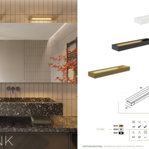 Aplica de perete baie cu protectie IP44, FLINK L-60cm, alb 211676 universul-luminii.ro