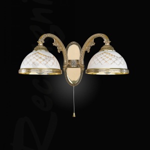 Aplica de perete clasica cu 2 brate design italian 7102 107376 universul-luminii.ro