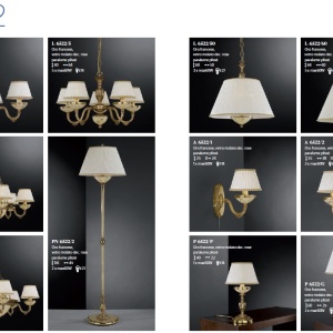 Aplica de perete clasica cu 2 brate din alama design italian 6522 204516 universul-luminii.ro