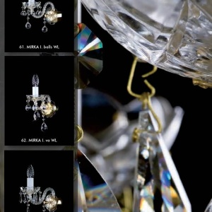 Aplica de perete cristal Bohemia MIRKA I. drops WL CE - Img 2