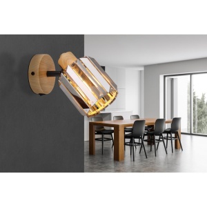 Aplica de perete, Cristal K9 fumuriu, Run 80040146 GL 247116 universul-luminii.ro