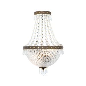 Aplica de perete cristal SCHOLER, EMPIRE CRYSTAL antique patina