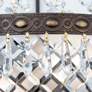 Aplica de perete cristal SCHOLER, EMPIRE CRYSTAL antique patina - Img 3