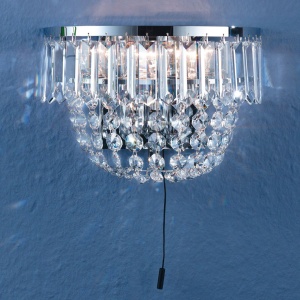 Aplica de perete cristal Scholer si Swarovski SATURN crom, 4, universul-luminii.ro
