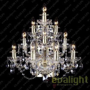 Aplica de perete cu 10 brate, cristal Bohemia N21 009/10/1-A - Img 1