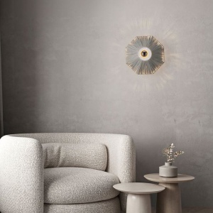 Aplica de perete cu design texturat ELVIO gri 30cm