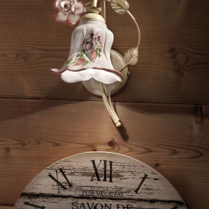 Aplica de perete cu flori ceramice in stilul clasic Florentin PISA 128796 universul-luminii.ro