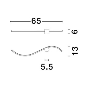 Aplica de perete cu lumina ambientala LED Wave - Img 3